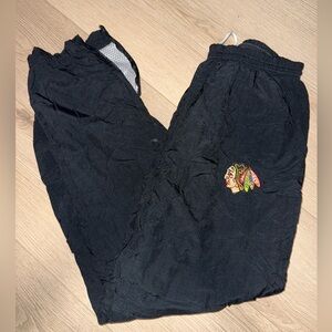 Vintage NHL Chicago Blackhawks Black Windbreaker Pant